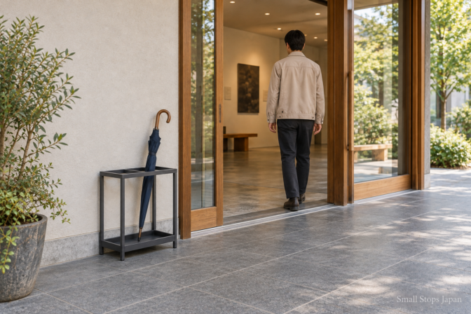 Umbrella Stands in Japan: Check the Entrance Before You Go In